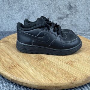 Nike Shoes Toddler Size 10C Black Air Force 1 LE All Black Leather DH2926-001